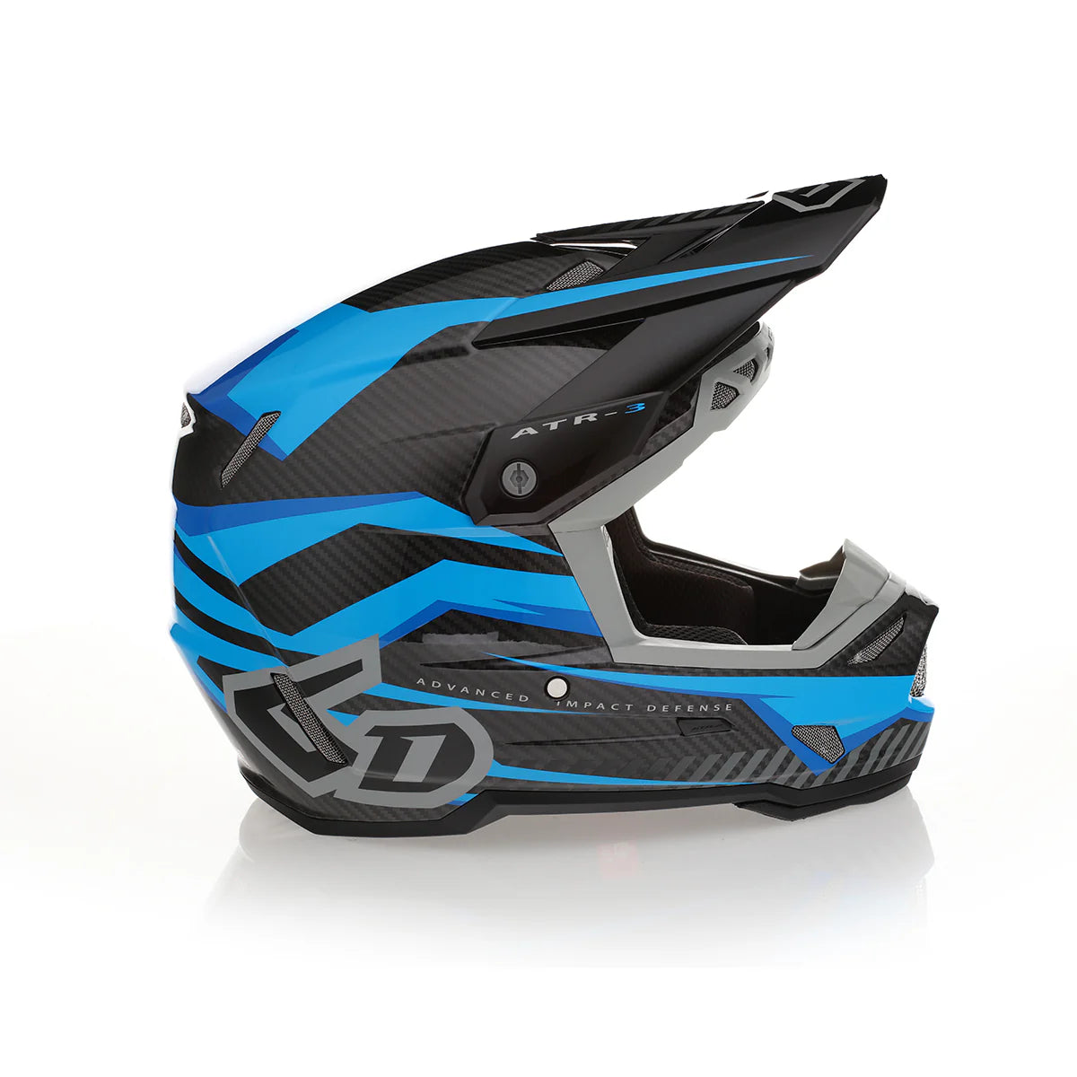 6D ATR-3 Helmet - Rival Gloss Cyan Blue