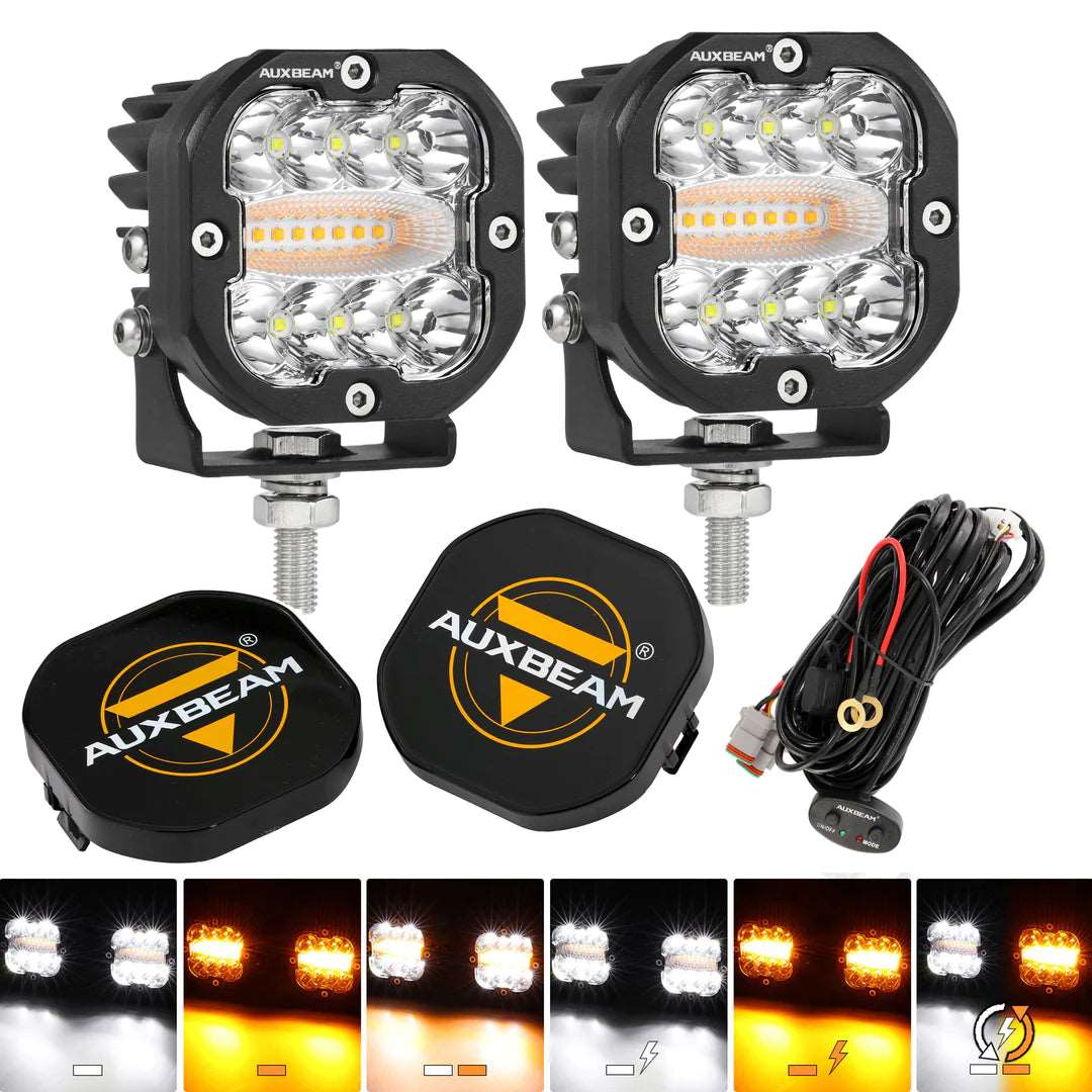 Aux Beam. X PRO SERIES 3 INCH 96W 9600LM LED WITH PODS 6 MODES