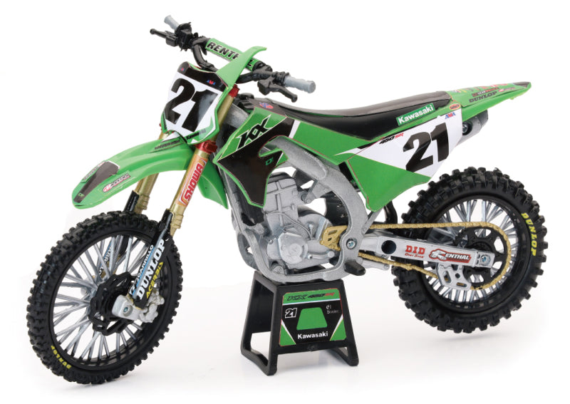 Jason Anderson Kawasaki KX 450F Factory Team 1:12 Dirt Bike Die Cast