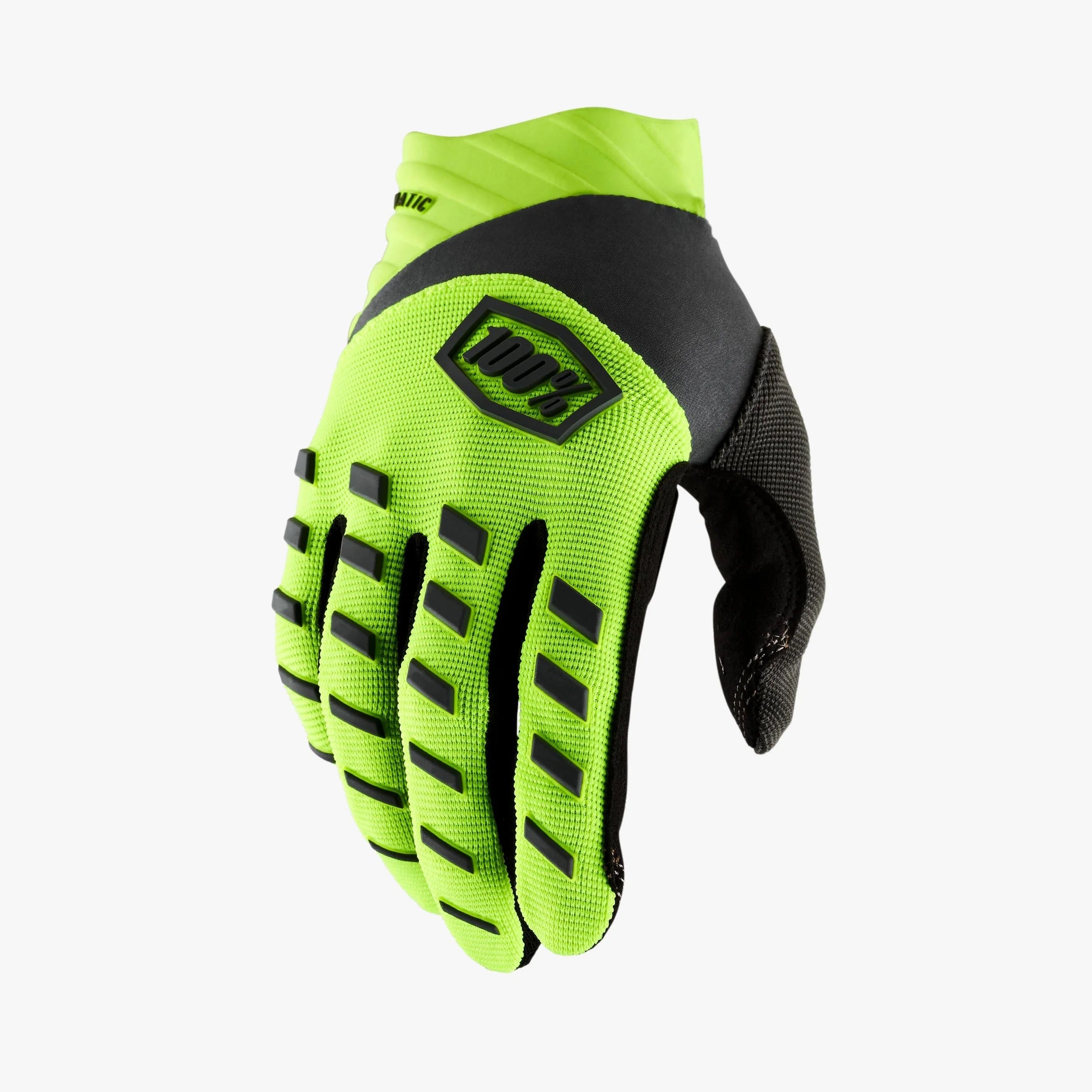 100% Airmatic Youth Moto Glove - Flou Yellow / Black