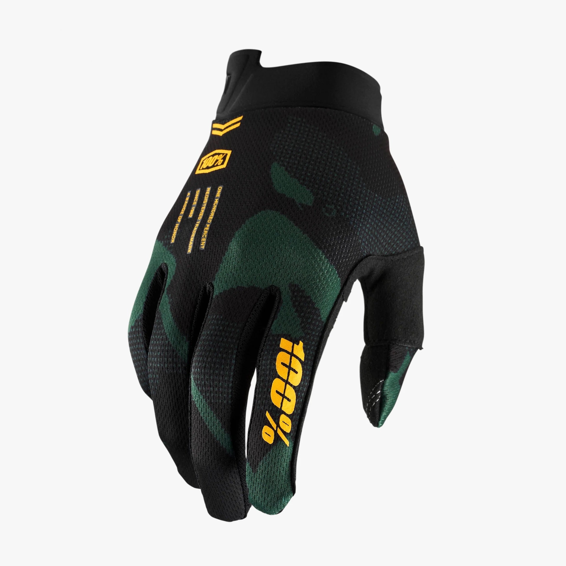 Sentenial 100% iTRACK Moto Glove - Sentenial Black – Red Plate Powersports