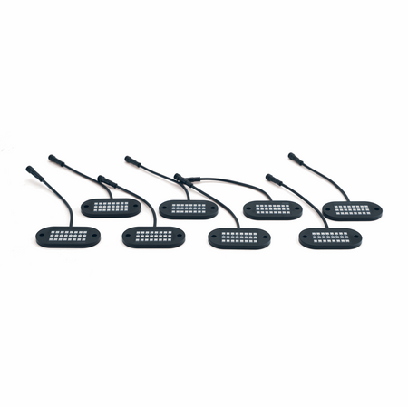 5150 Whips 187 Style Rock Lights 8 Pods
