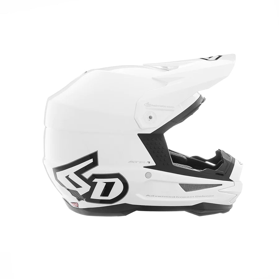 6D ATR-1 Solid Helmet - White