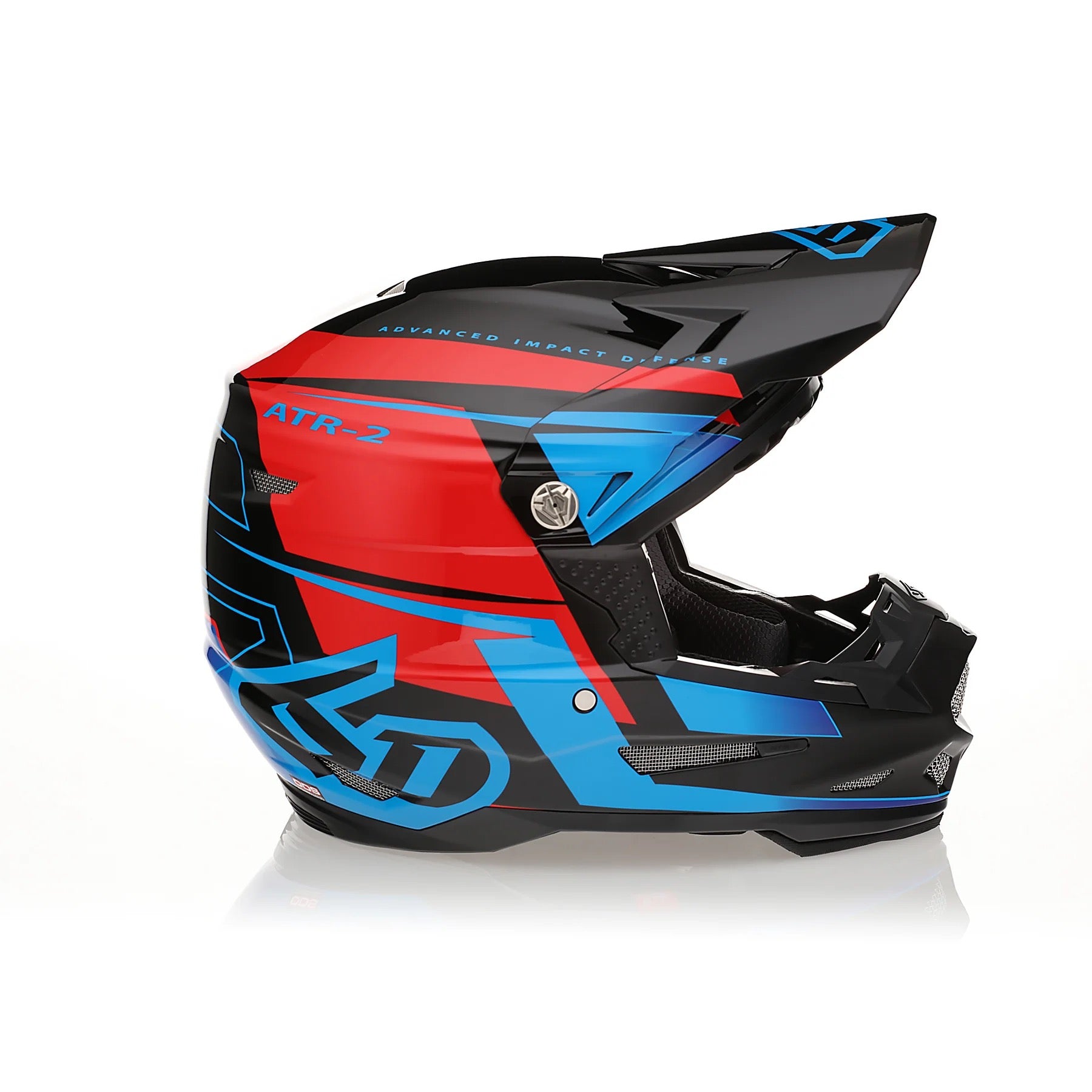 6D ATR-2 Mach Helmet - Blue / Red