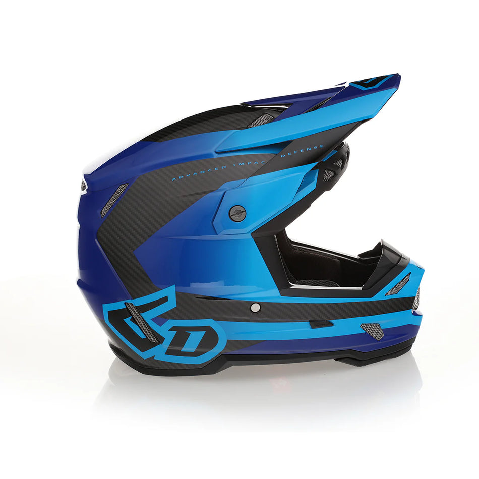 6D ATR-3 Helmet - Pure Gloss Cyan Blue