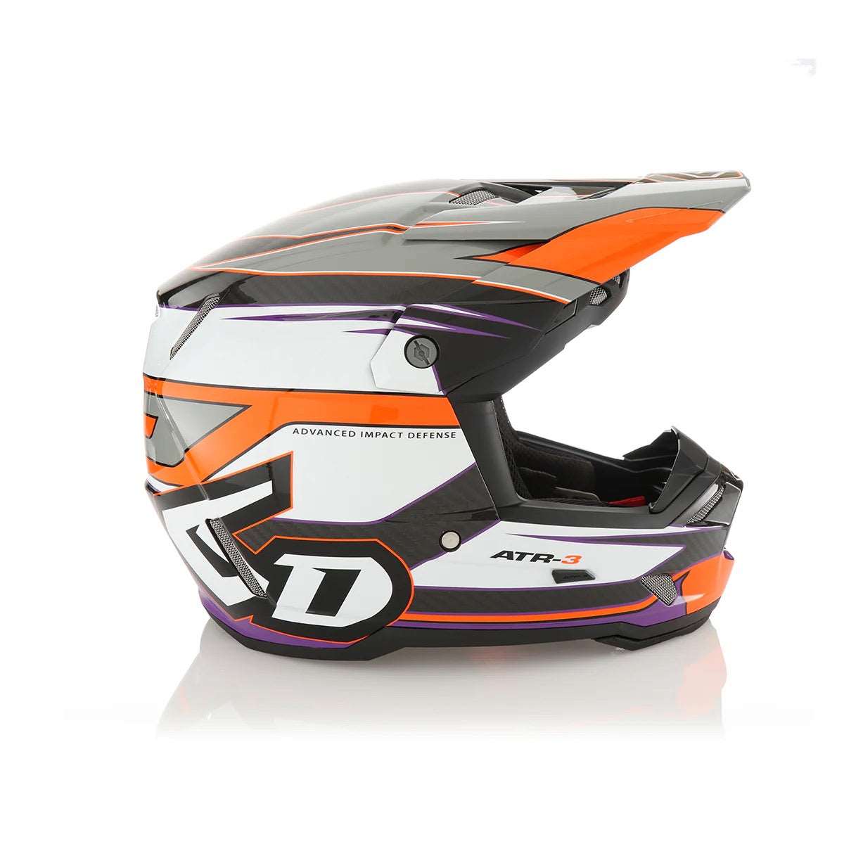 6D ATR-3 Hyper Helmet - Gloss Neon Orange Purple