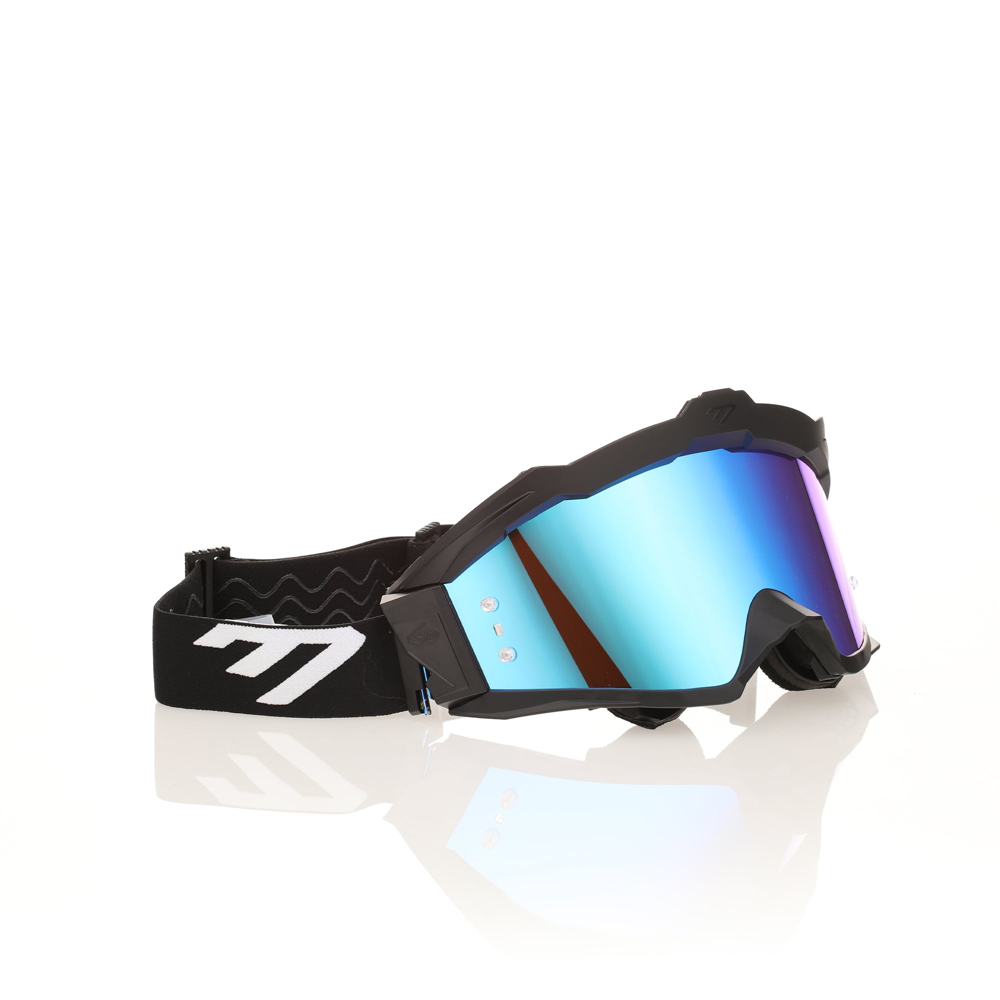 6D MAX R Goggle - Black/Black & Blue Mirror