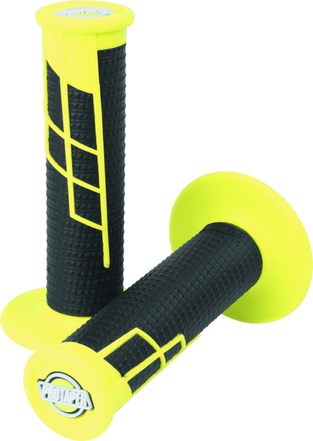 ProTaper Clamp On 1/2 Waffle Grips - Yellow/Black - ProTaper