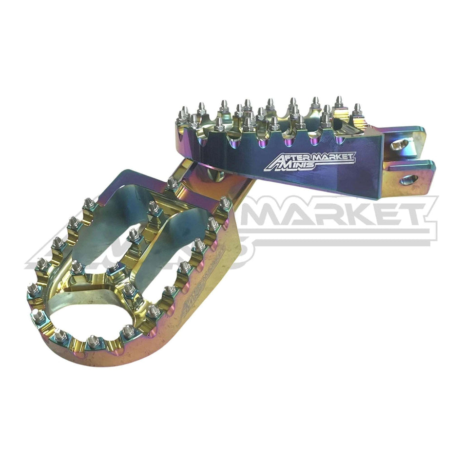 Aftermarket Minis - Cobra CX50 & CX65 Billet Foot Pegs - PVD - Aftermarket Minis