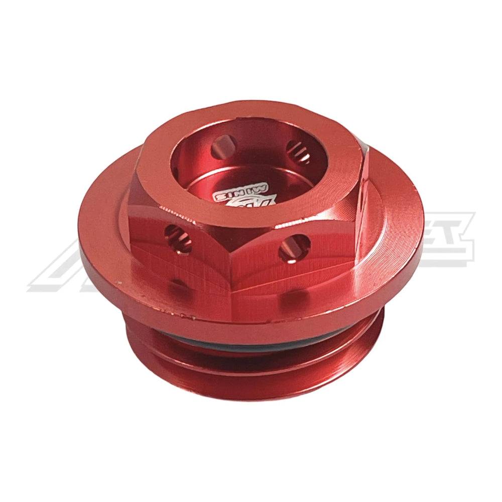 Aftermarket Minis - KTM/Husqvarna/Gas Gas 50-65cc Billet Oil Fill Cap - Red - Aftermarket Minis