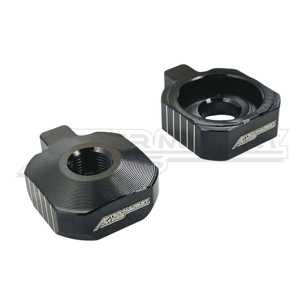 Aftermarket Minis - KTM / Husqvarna/ Gas Gas 50cc / E-Bike Chain Adjuster Axle Blocks - Black - Aftermarket Minis
