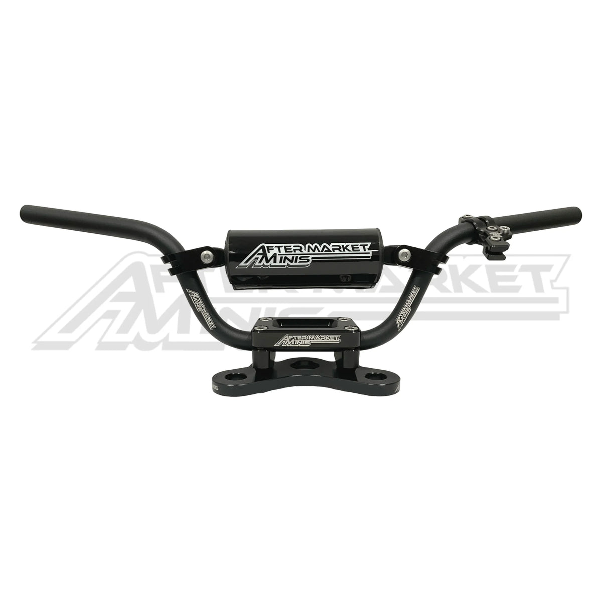 Aftermarket Minis - Yamaha PW50 Handlebar Kit w/ Adjustable Top Plate 2" Black