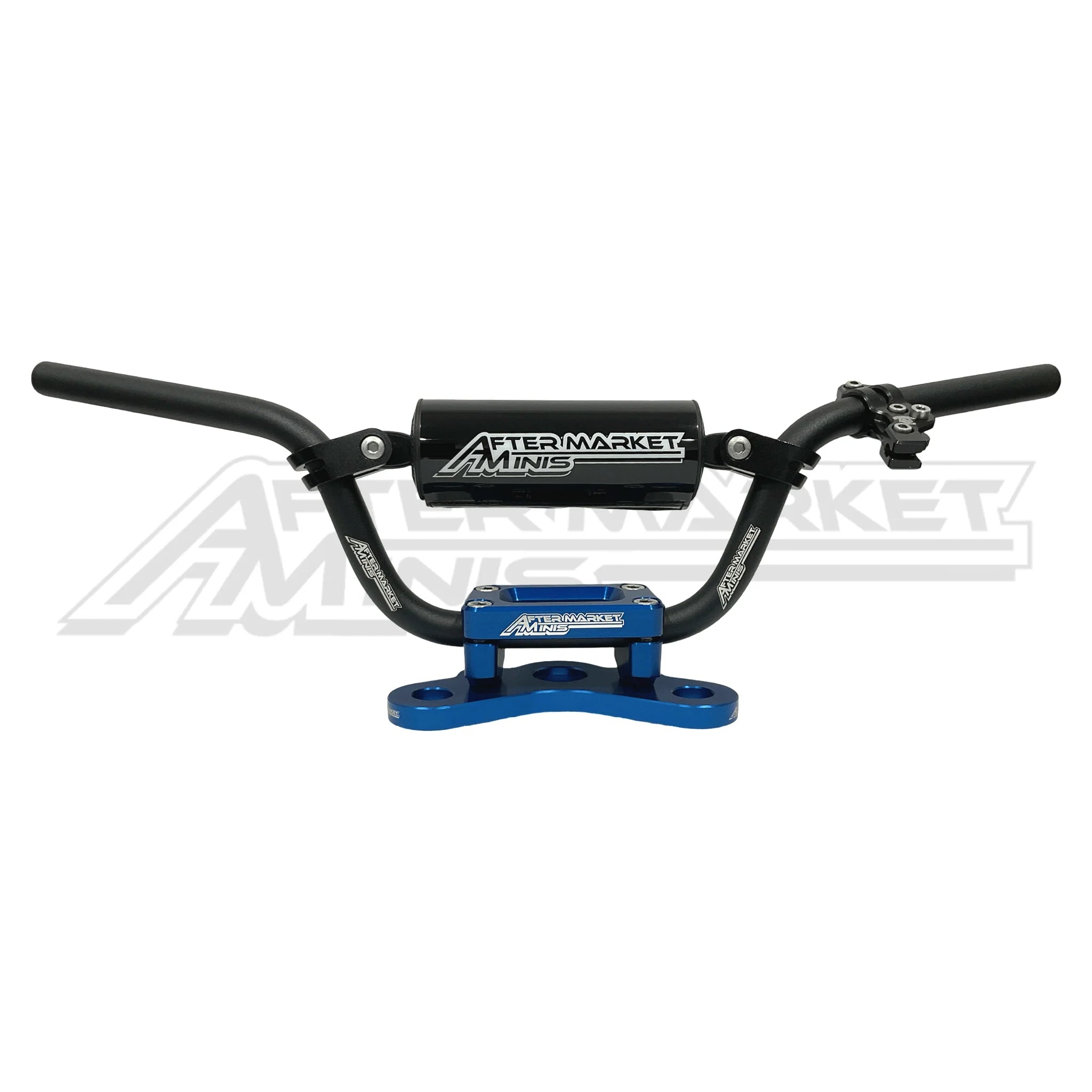 Aftermarket Minis - Yamaha PW50 Handlebar Kit w/ Adjustable Top Plate 2" Blue