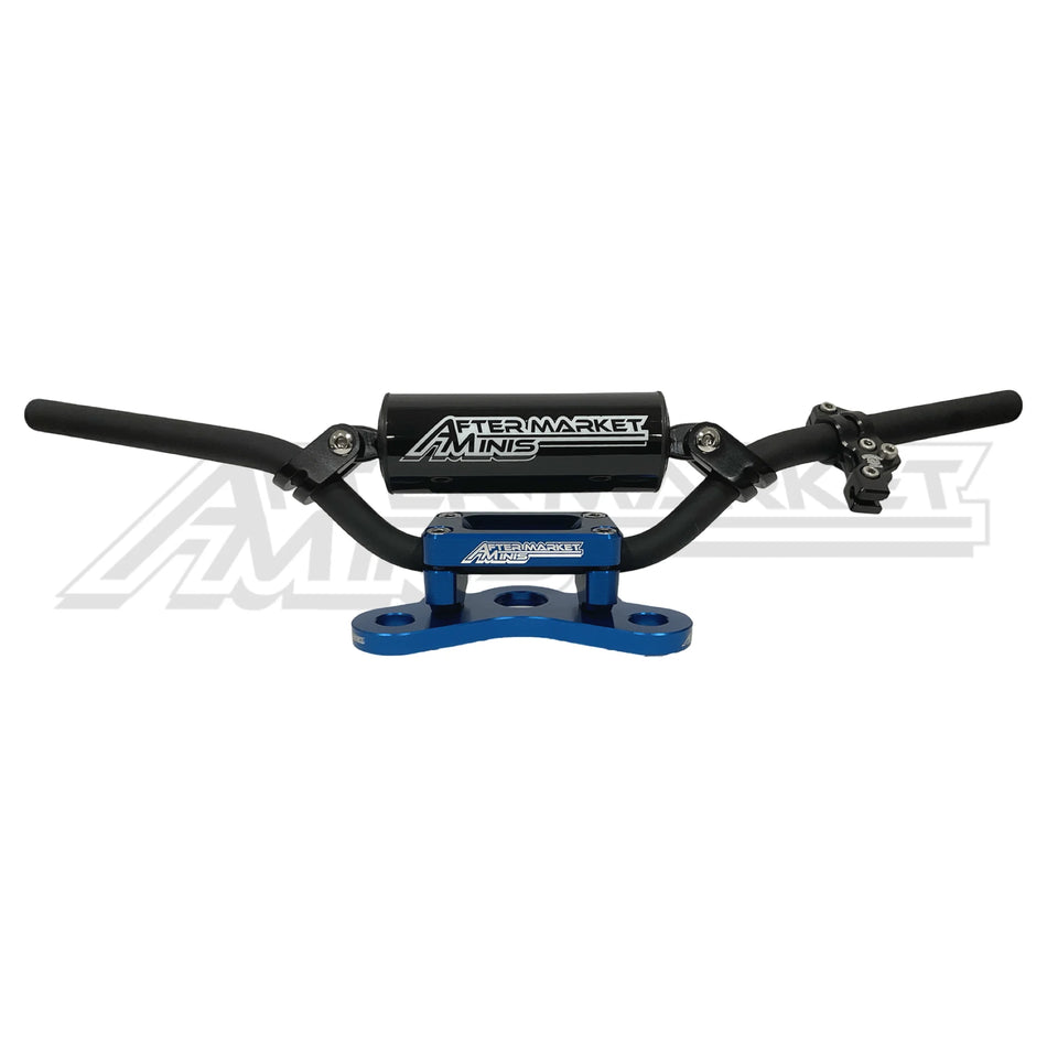 Aftermarket Minis - Yamaha PW50 Handlebar Kit w/ Adjustable Top Plate Stock Blue