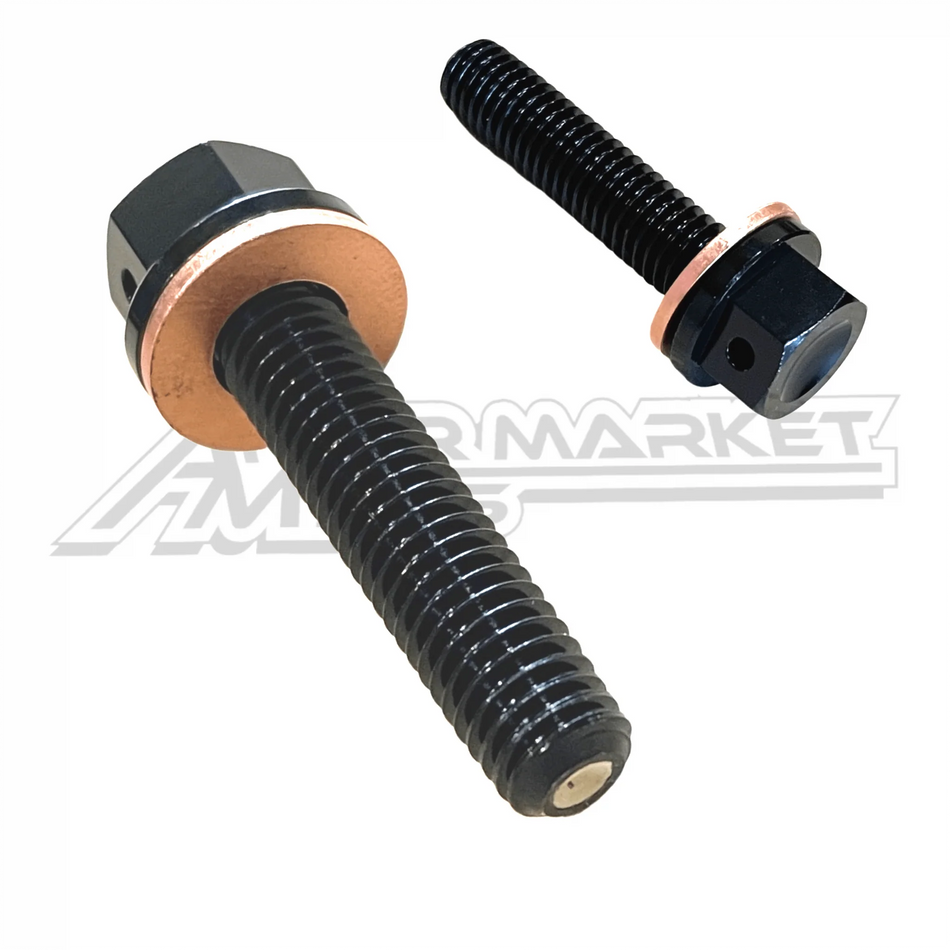 Aftermarket Minis - Yamaha PW50 Oil Drain Bolt w/ Magnet Black Option