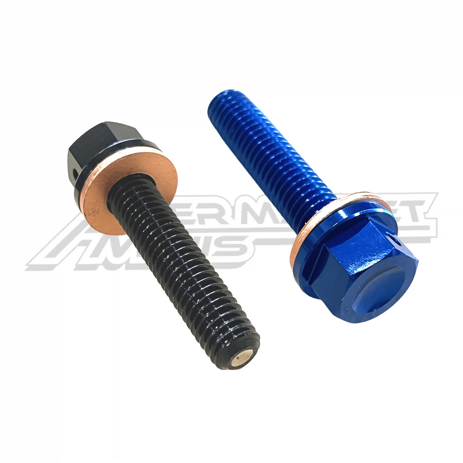 Aftermarket Minis - Yamaha PW50 Oil Drain Bolt w/ Magnet Black or Blue Options