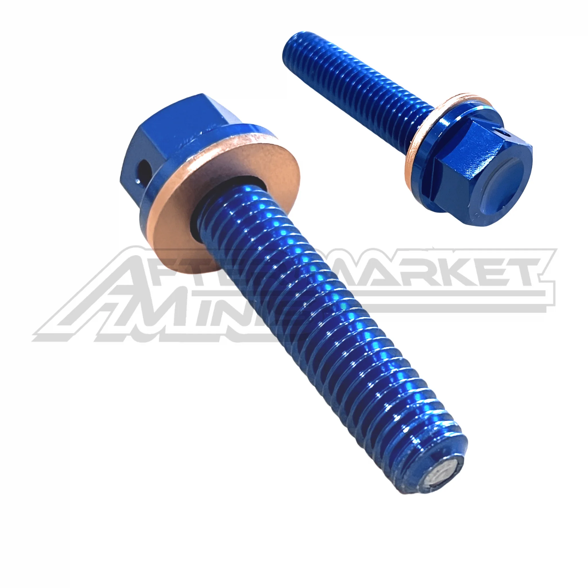 Aftermarket Minis - Yamaha PW50 Oil Drain Bolt w/ Magnet Blue Option