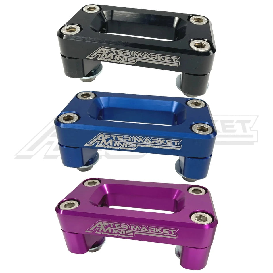 Aftermarket Minis Yamaha PW50 Billet Handlebar Mount - Anodized Black, Blue or Purple