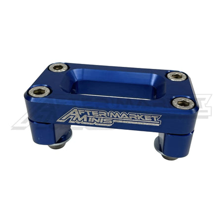 Aftermarket Minis Yamaha PW50 Billet Handlebar Mount -  Blue Finish