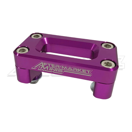 Aftermarket Minis Yamaha PW50 Billet Handlebar Mount -  Purple Finish