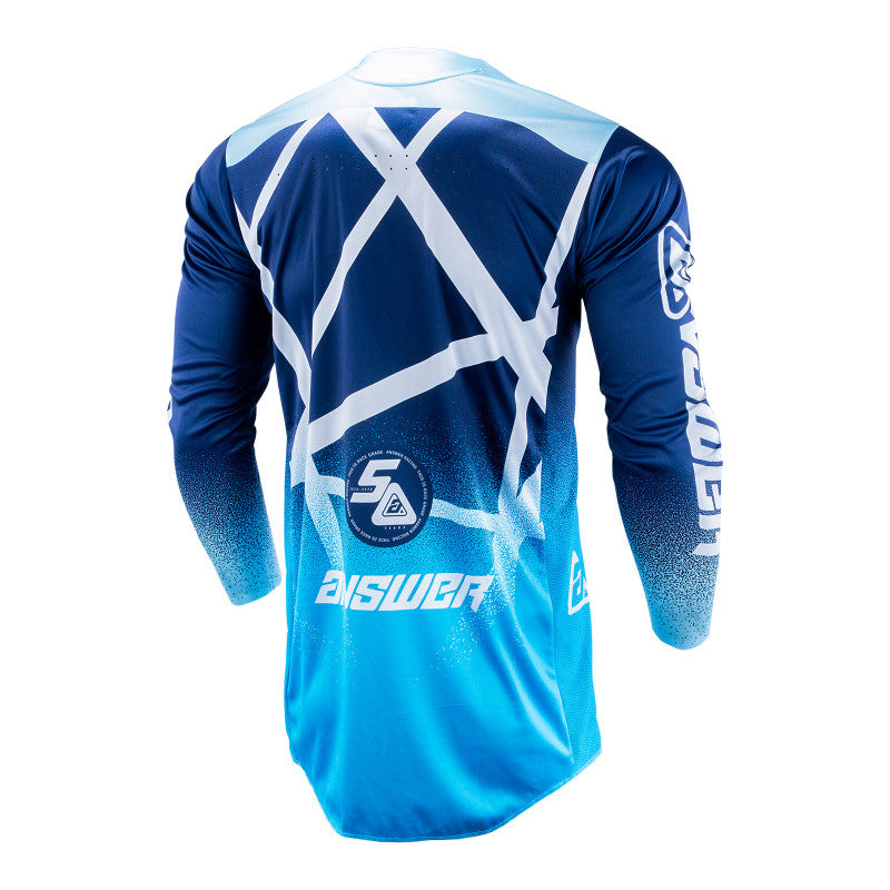 Answer Racing LE 50th Anniversary Elite Jersey Dark Blue Blue White Back