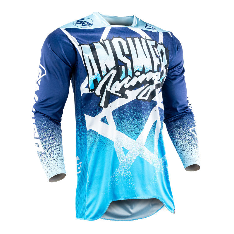Answer Racing LE 50th Anniversary Elite Jersey Dark Blue Blue White Front