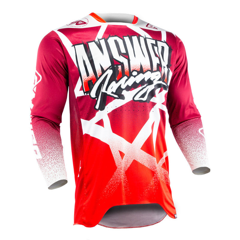 Answer Racing LE 50th Anniversary Elite Jersey Dark Red Red White Front
