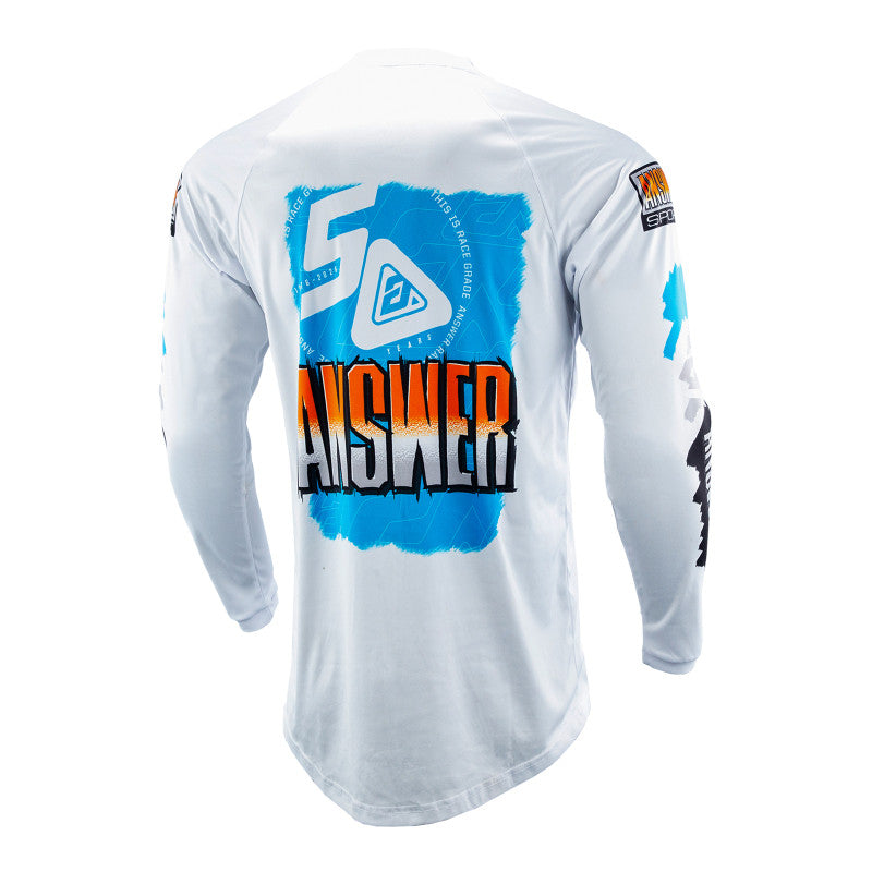 Answer Racing LE 50th Anniversary Syncron Jersey Blue White Red Back