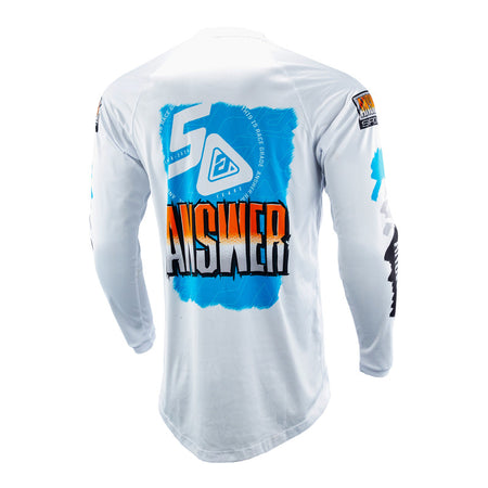 Answer Racing LE 50th Anniversary Syncron Jersey Blue White Red Back