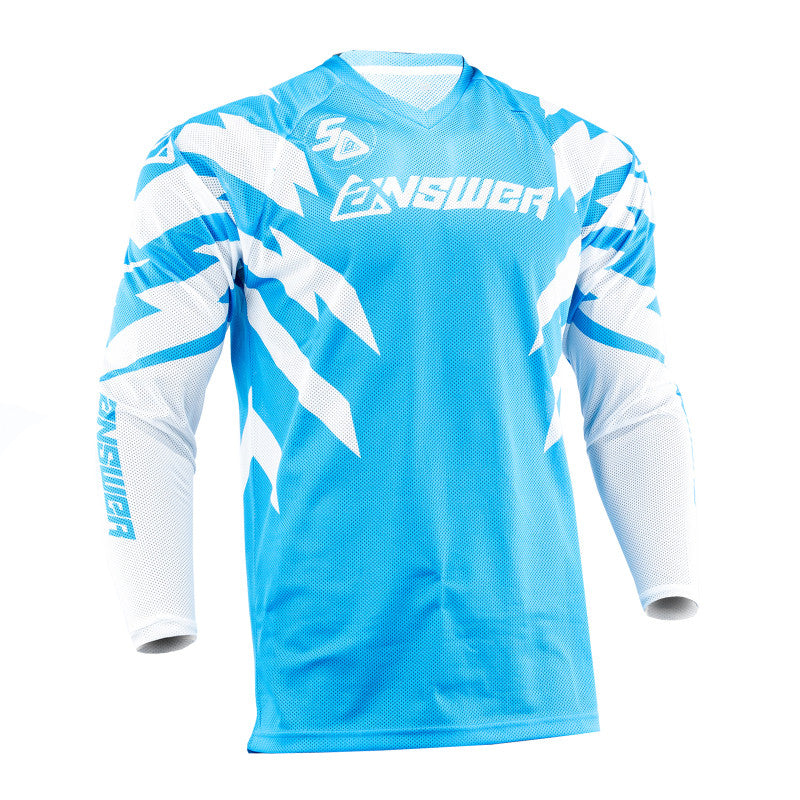 Answer Racing LE 50th Syncron Vented Jersey Cyan White Black Front