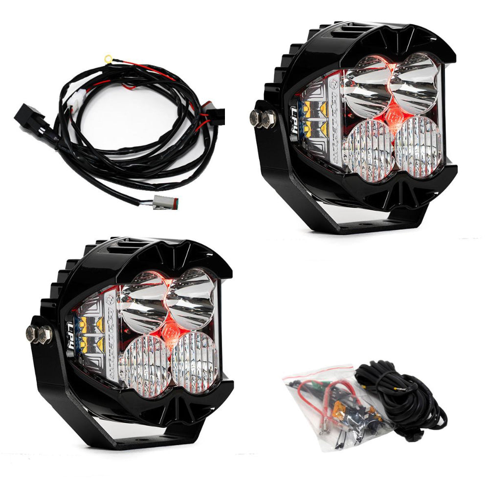 Baja Designs LP4 Pro LED Pods – Driving/Combo, Red Backlight (Pair)