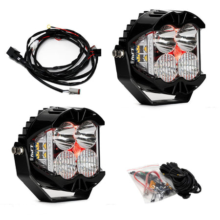 Baja Designs LP4 Pro LED Pods – Driving/Combo, Red Backlight (Pair)