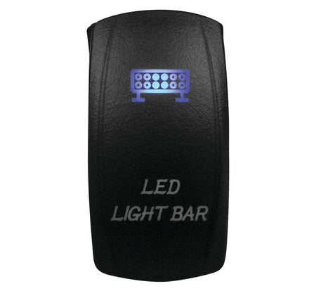 Blue LED Light Bar Rocker Switch (On/Off)