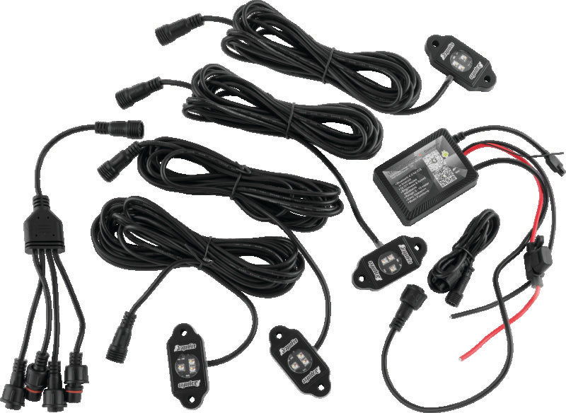 DragonFire Bluetooth RGB Rock Light Kit - 4 Piece Kit