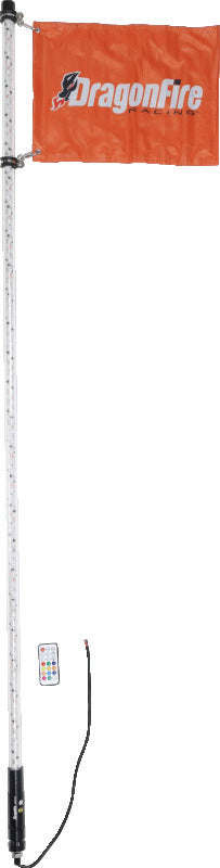 DragonFire Racing Spiral LED UTV Whip Light - Clear - 6FT