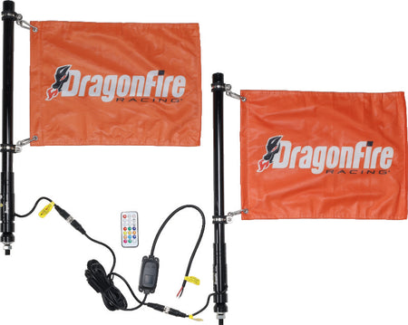DragonFire Racing Spiral LED UTV Whip Light - Smoke - 2FT