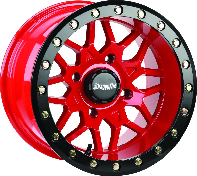 DragonFire Racing Typhon Beadlock UTV Wheels - Red