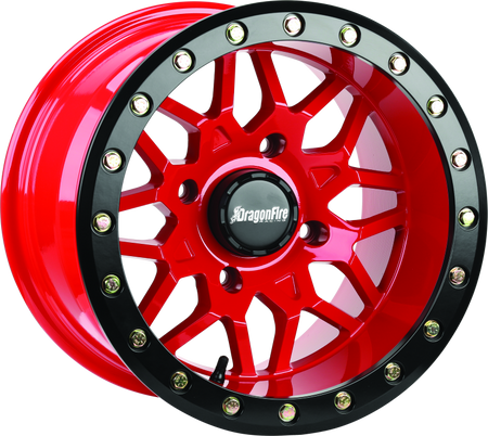 DragonFire Racing Typhon Beadlock UTV Wheels - Red