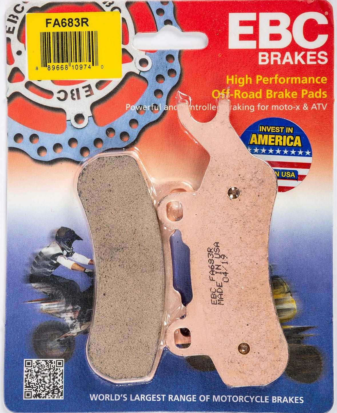 Can-Am Defender EBC Sintered “R” Series Brake Pads FA683R