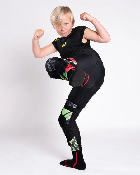 EVS Youth Slayco96 Explosion Knee Guards Model