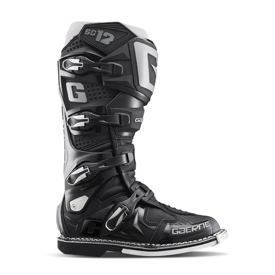 Gaerne SG12 Motocross Boots - Black Side View
