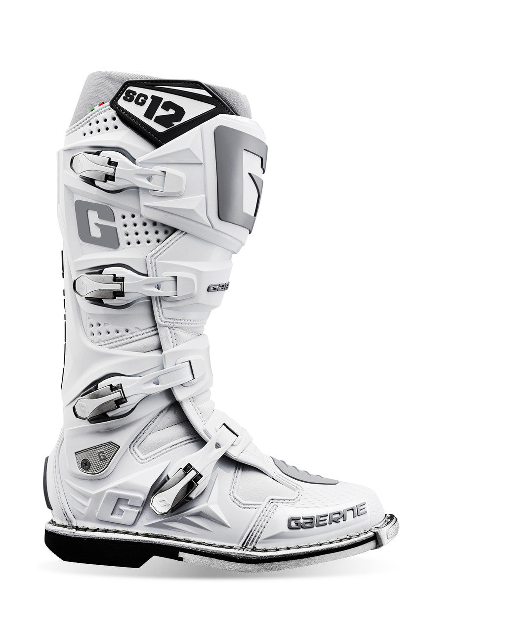 Gaerne SG12 Motocross Boots - White - Side View