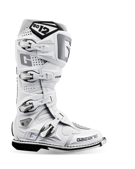 Gaerne SG12 Motocross Boots - White - Side View