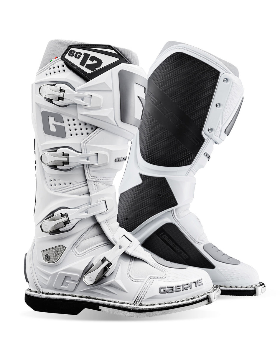 Gaerne SG12 Motocross Boots - White - Pair