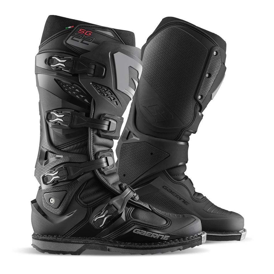 Gaerne SG22 Motocross Boots - Black - Pair