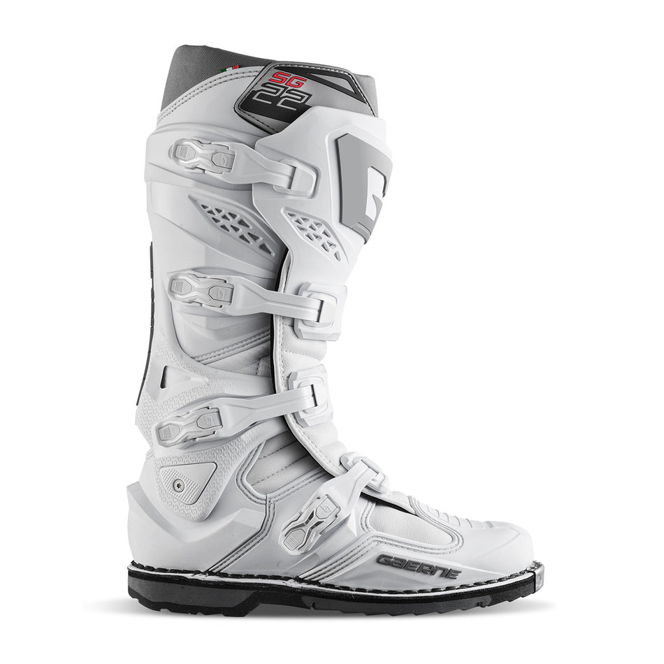 Gaerne SG22 Motocross Boots - White - Side View