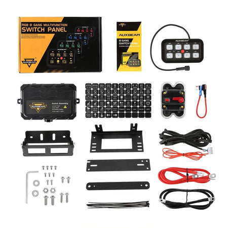 AR-800 RGB SWITCH PANEL WITH APP, TOGGLE/ MOMENTARY/ PULSED MODE SUPPORTED w/ 3.94ft extension cord & Sticker kit
