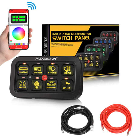 AUX BEAM AR-800 RGB SWITCH PANEL WITH APP, TOGGLE/ MOMENTARY/ PULSED MODE SUPPORTED