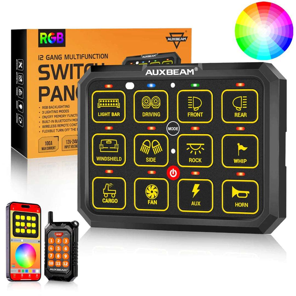 AC-1200 RGB SWITCH PANEL WITH APP & REMOTE CONTROL, TOGGLE/ MOMENTARY/ PULSED MODE SUPPORTED