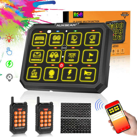 AC-1200 RGB SWITCH PANEL WITH APP & REMOTE CONTROL, TOGGLE/ MOMENTARY/ PULSED MODE SUPPORTED